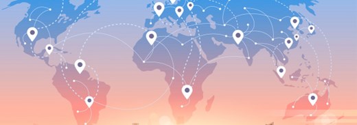 Social Media Communication Internet Network Connection City Skyscraper View World Map Background 48369 11693