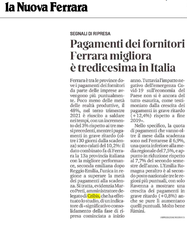 Nuova Ferrara Pagamenti Imprese