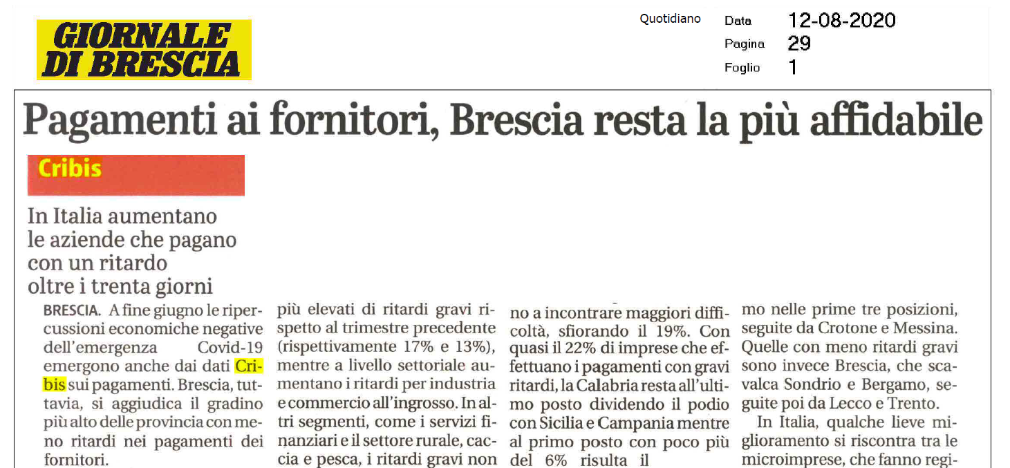 CRIBIS 20200825 Giornaledibrescia