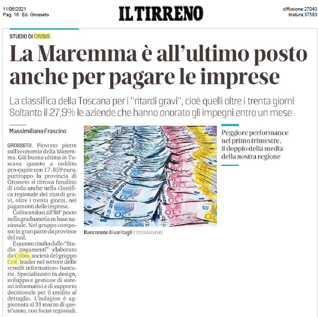 CRIBIS 210611 IL TIRRENO GR